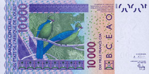 P418d Mali W.A.S. D 10.000 Francs Year 2003/2004