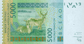 P417d Mali W.A.S. D 5000 Francs Year 2003