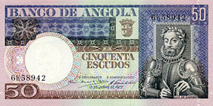 P105 Angola 50 Escudos Year 1973