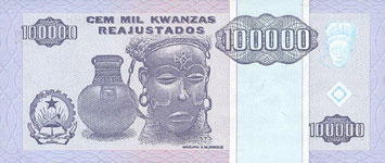 P139 Angola 100.000 Kwanzas Year 1995