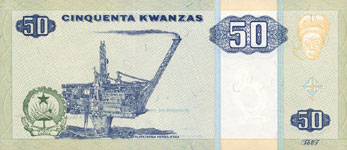 P146a Angola 50 Kwanzas Year 1999