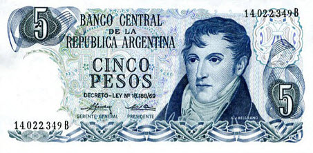 P294 Argentina 5 Pesos Year ND