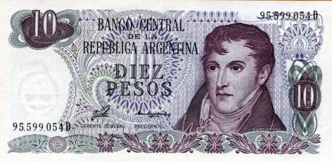 P300 Argentina 10 Pesos Year ND