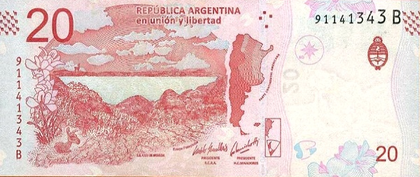 P361b Argentina - 20 Pesos Year 2017
