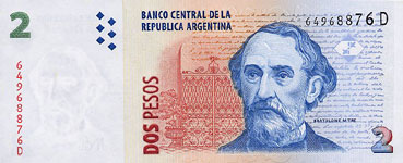 P352 Argentina 2 Pesos Year nd