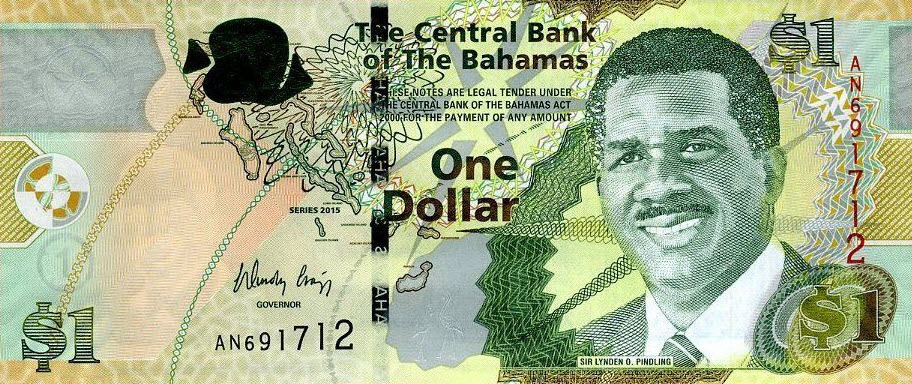 P71A Bahamas 1 Dollar Year 2015