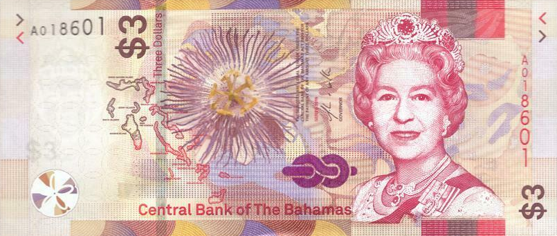 PN78 Bahamas 3 Dollars Year 2019