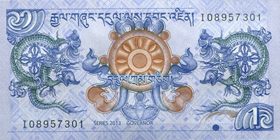 P27b Bhutan 1 Ngultrum Year 2013