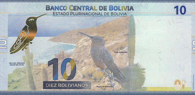 P248 Bolivia 10 Bolivianos Year 2018