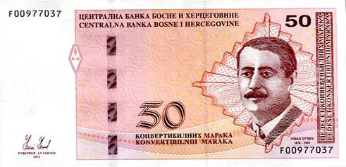 P 85 Bosnia Herzegovina 50 Maraka Year 2012 (Cyrillic)
