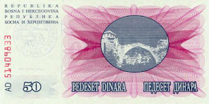P 55a Bosnia Herzegovina 10000 Dinara Year 1993