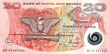 P31 Papua New Guinea 20 Kina year 2007