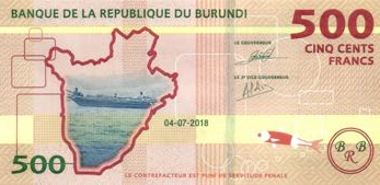 P45b Burundi 500 Francs 2011