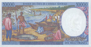 P305 F Central African Rep. 10.000 Francs Year 1999