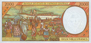 P503 N Equatorial Guinee 2000 Francs Year 1995/00