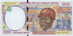 P504 N Equatorial Guinee 5000 Francs Year 1995/00