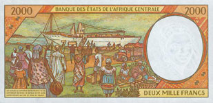 P403 L Gabon 2000 Francs Year 2000