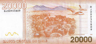P165 Chile 20.000 Pesos year 2010