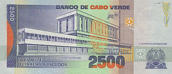 P61 Cape Verde 2500 Escudos Year 1989