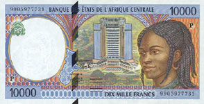 P605 P Chad 10.000 Francs Year 2000
