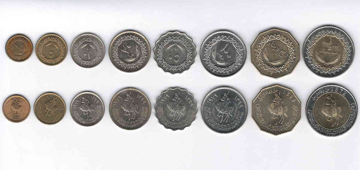 Libya Serie 8 Coins 1975-2009