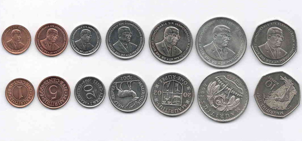 Mauritius 7 Coins