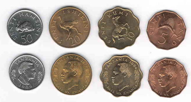 Tanzania 4 Coins 1979-1982