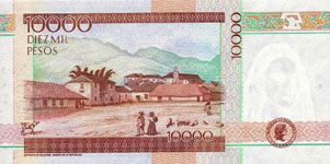P453 Colombia 10.000 Peso Year 2002/2003/08