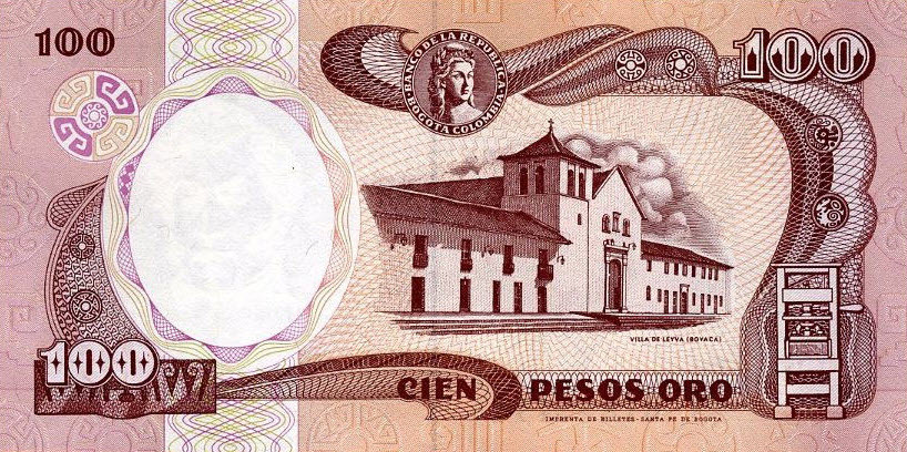 P426A Colombia 100 Pesos  Year 1991