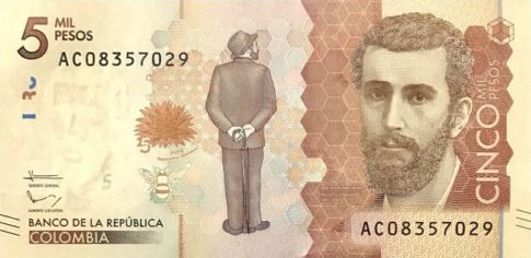 P459c Colombia 5000 Pesos Year 2017
