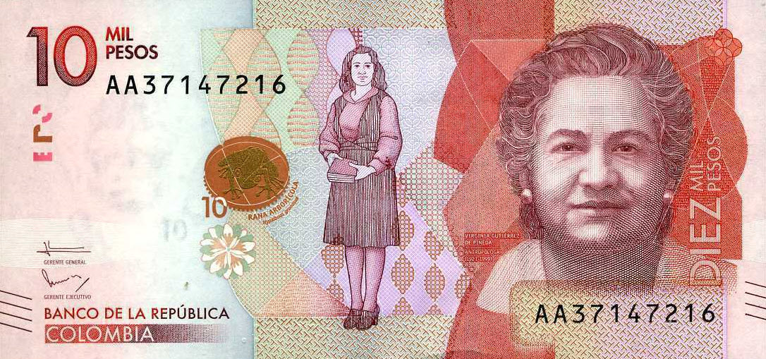 P460 Colombia 10.000 Pesos Year 2015