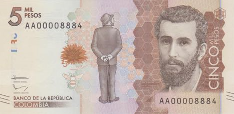 P459 Colombia 5000 Pesos Year 2016