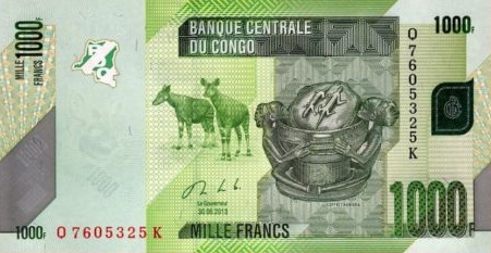 P101b Congo Dem. Rep. 1000 Francs Year 2013