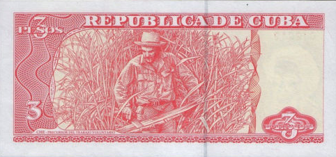 P127 Cuba 3 Pesos Year 2004