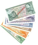 SERIE SPECIMEN Ethiopia P18, P19, P21, P22, P23, P24 6 banknotes