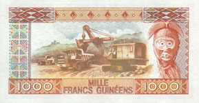 P32 Guinea 1000 Francs Year 1985