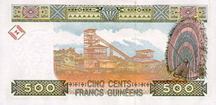 P36 Guinea 500 Francs Year 1998