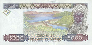 P38 Guinea 5000 Francs Year 1998