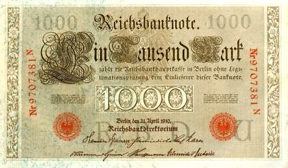 P 44b Germany 1000 Mark Year 1910