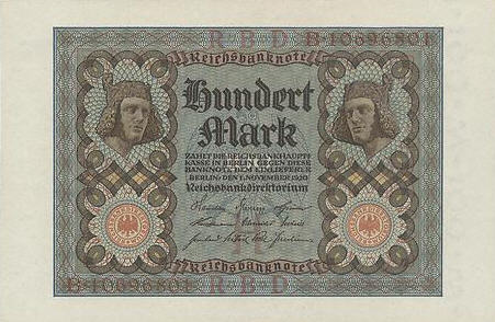 P 69 Germany 100 Mark Year 1920
