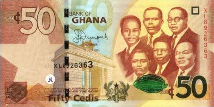 P42c Ghana 50 Cedis Year 2015