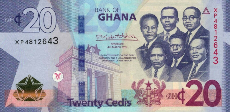 P48 Ghana 20 Cedis Year 2019