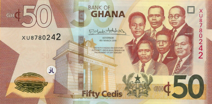 P49 Ghana 50 Cedis Year 2019