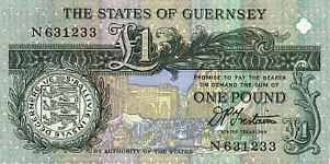 P52c Guernsey 1 Pound Year nd