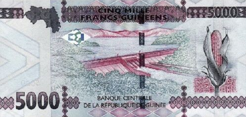 P49 Guinea 5000 Francs Year 2015