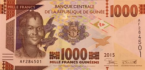 P48 Guinea 1000 Francs Year 2015