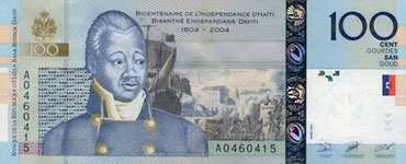 P275a  Haiti 100 Gourdes Year 2004