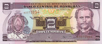 P 80A Honduras 2 Lempira Year 2003/04/064