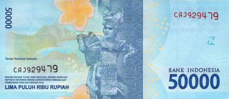 P159 Indonesia 50000 Rupiah Year 2016