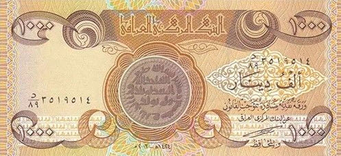 P 99 Iraq 1000 Dinars Year 2013